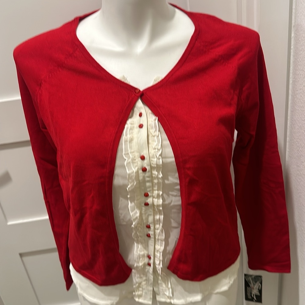 NWT SML Design Cardigan Blouse Combo